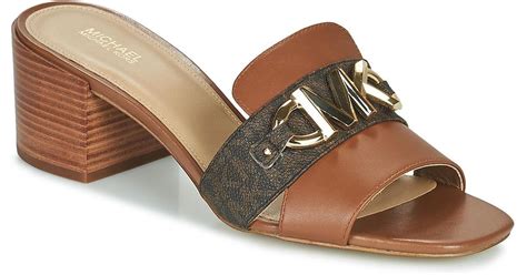 brown suede mule shoes michael kors|Michael Kors ladies brown shoes.